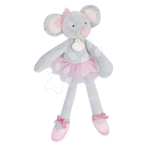 Plyšová panenka myška Mouse My Doudou Ballerine Doudou et Compagnie růžová 30 cm v dárkovém bale