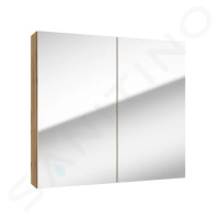 kielle 50118801 - Zrcadlová skříňka, 80x73x15 cm, zlatý dub