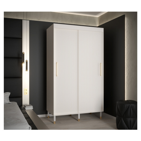 Šatní skříň Calipso Slim 1 Barva korpusu: Bílá, Rozměry: 120 cm, Dveře: Bílá - bez zrcadla