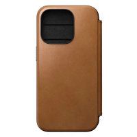 Pouzdro Nomad Modern Leather Folio, english tan - iPhone 15 Pro (NM01629085)