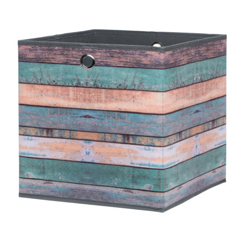Úložný box Wood 1, motiv barevných prken Asko