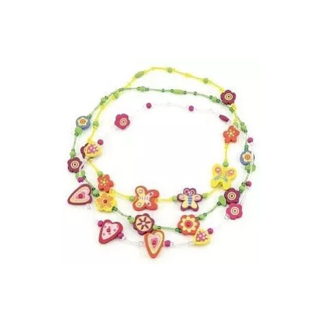 DŘEVO Korálky veselé barevné 20cm dětský náhrdelník