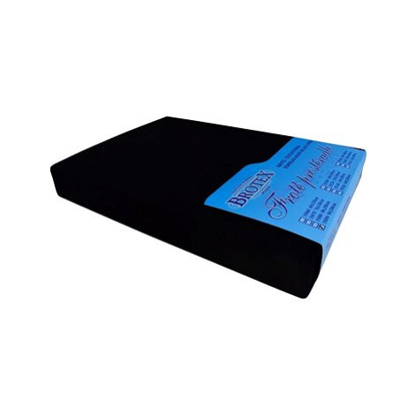 Brotex Froté prostěradlo černé, 160 × 200 cm
