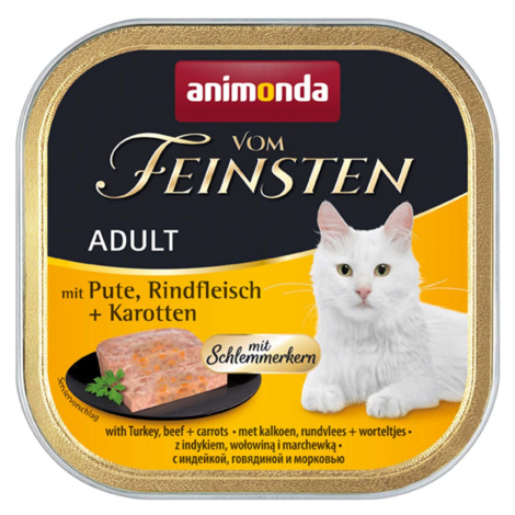 Animonda Vom Feinsten Adult Schlemmerkern krůtí a hovězí maso s karotkou 32x100g