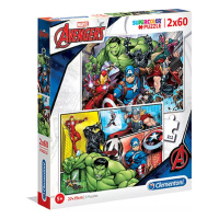 Puzzle Supercolor 2x60 dílků Avengers