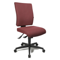 Topstar Kancelářská otočná židle COMFORT, výškově přestavitelné opěradlo, potah bordó