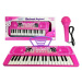 mamido  Velký keyboard s mikrofonem růžový