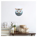 Wallity Nástěnná kovová dekorace OWL II modrá/měděná