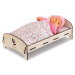 Dřevěná postýlka Wooden Bed Floral Corolle pro 30–36 cm panenku