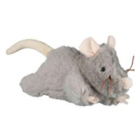 Hračka kočka myš šedá plyšová robustní 15cm