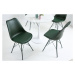 Estila Moderní jídelní židle Scandinavia s tmavě zeleným čalouněním z eko-kůže 85 cm