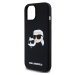 Zadní kryt Karl Lagerfeld Liquid Silicone Double Heads Magsafe pro Apple iPhone 15, černá