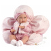 Llorens 63592 NEW BORN DÍVKO- realistická panenka miminko s celovinylovým tělem - 35 cm