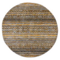 Kulatý koberec v hořčicové barvě 140x140 cm Camino – Flair Rugs