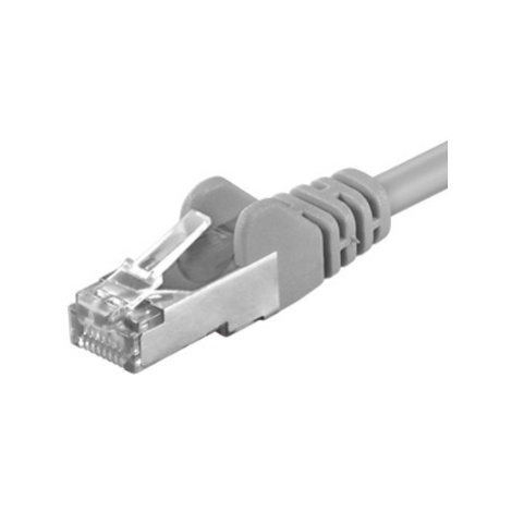 Premiumcord Patch kabel CAT 6a S-FTP,RJ45-RJ45,LSOH, AWG 26/7 10m šedá