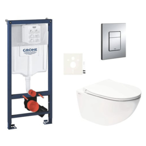 Závěsný wc set do lehkých stěn / předstěnová montáž Swiss Aqua Technologies Infinitio SIKOGRSIN1 GROHE