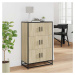 vidaXL Skříň highboard dub sonoma 68x35x106,5 cm kompozit a kov