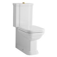 Kerasan WALDORF WC kombi, spodní/zadní odpad, bílá-bronz