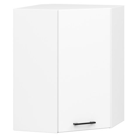 Ak furniture Rohová závěsná kuchyňská skříňka Olivie 60x72 cm bílá