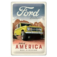 Plechová cedule Ford - Bronco - Pride of America, (20 x 30 cm)