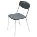 Stohovací židle PENNY, bal.j. 4 kusy, podstavec pochromovaný, tmavě šedá