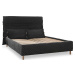 Černá čalouněná dvoulůžková postel s roštem 160x200 cm Sleepy Luna – Miuform