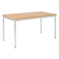 eurokraft basic Víceúčelový stůl, obdélníkový tvar, v x š x h 740 x 1600 x 800 mm, deska v bukov