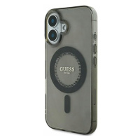 Pouzdro Guess pro iPhone 16 6.1 černé IML Rhinestones MagSafe