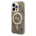 Pouzdro Guess IML 4G MagSafe zadní kryt pro Apple iPhone 15 PRO Brown