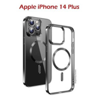 Swissten Clear Jelly MagStick Metallic pro iPhone 14 Plus černé