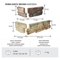 Rohový kámen Roma earth brown bal=0,9mb