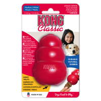 Hračka KONG Classic guma červená - KONG pamlsek slanina a sýr - Vel. M: 198 g, 4 g/kus