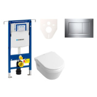 Cenově zvýhodněný závěsný WC set Geberit do lehkých stěn / předstěnová montáž+ WC Villeroy & Boc