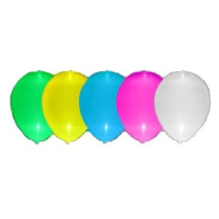RAPPA Balónek LED svítící 5 ks mix barev 30 cm