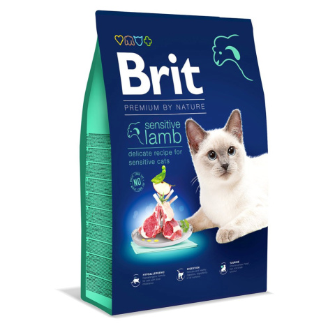 Brit Premium by Nature Cat Sensitive jehněčí 8 kg