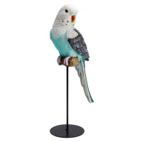 KARE Design Soška Papoušek Cockatoo - modrý, 38cm