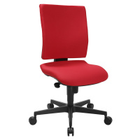 Topstar Kancelářská otočná židle SYNCRO CLEAN, antibakteriální textilní potah, červená