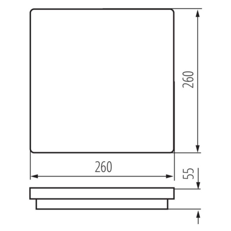 SAPHO BENO stropní LED svítidlo 260x55x260, 24W, bílá 33342