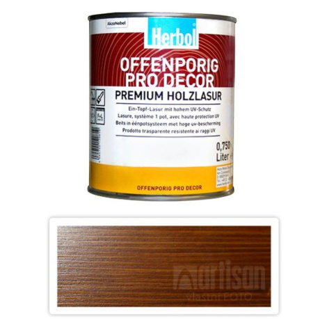 HERBOL Offenporig Pro Decor - univerzální lazura na dřevo 0.75 l Ořech 8405