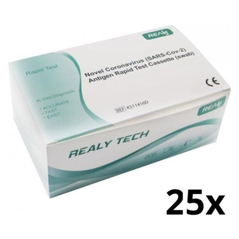 RealyTech RealyTech - Antigenní COVID-19 Rapid rychlo test (swab) výtěrový - do nosu 25ks
