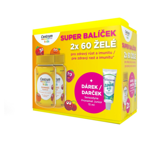 Centrum Kids Gummies multivitamín pro děti multifruit 60+60 ks