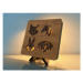 Li-Go "Hlavy zvířátek" lampa 19x19cm , Barva dřeva dub B