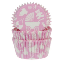 HoM cukrářské košíčky -  baby - růžové - 50ks