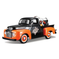 Maisto - Harley-Davidson Custom, 1948 Ford F-1 Pick up + 1958 FLH Duo Glide, 1:24