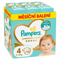 PAMPERS Premium Care plenky vel. 4, 9-14 kg měsíční balení 174 ks