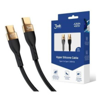 3mk Hyper Silicone Cable USB-C/USB-C datový kabel, 2m, 100W černý