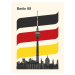 Ilustrace Berlin Retro Travel Print, Retrodrome, 30 × 40 cm