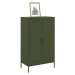 vidaXL Skříň highboard olivově zelená 68 x 39 x 113 cm ocel