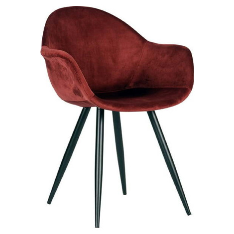 Červené sametové jídelní židle v sadě 2 ks Forli – LABEL51