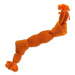 Hračka Dog Fantasy uzel pískací oranžový 2 knoty 35cm